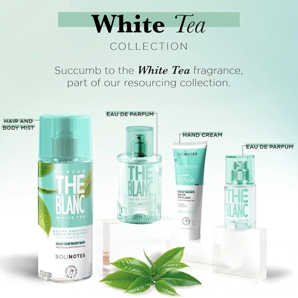 Solinotes White Tea Hair & Body Mist | Alcohol-Free, Cruelty-Free (8.45 fl oz)